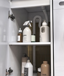 Vigo Тумба под раковину Urban 400-1-0 под стиральную машину белая – фотография-10